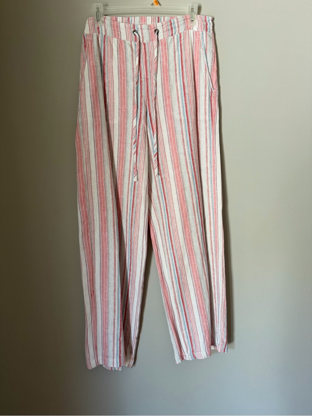 Westport Pink and White Striped Drawstring Trousers